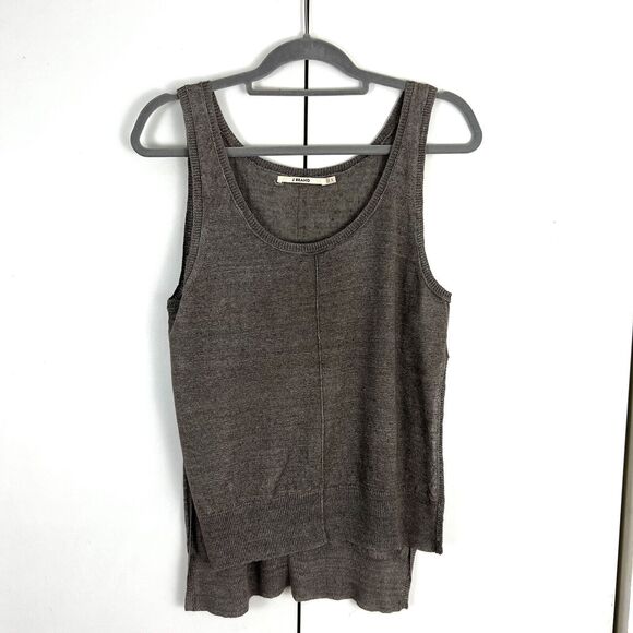 J Brand Tops - J Brand Tank Top Women’s S Brown 100% Linen Sleeveless Summer Beachy Coastal